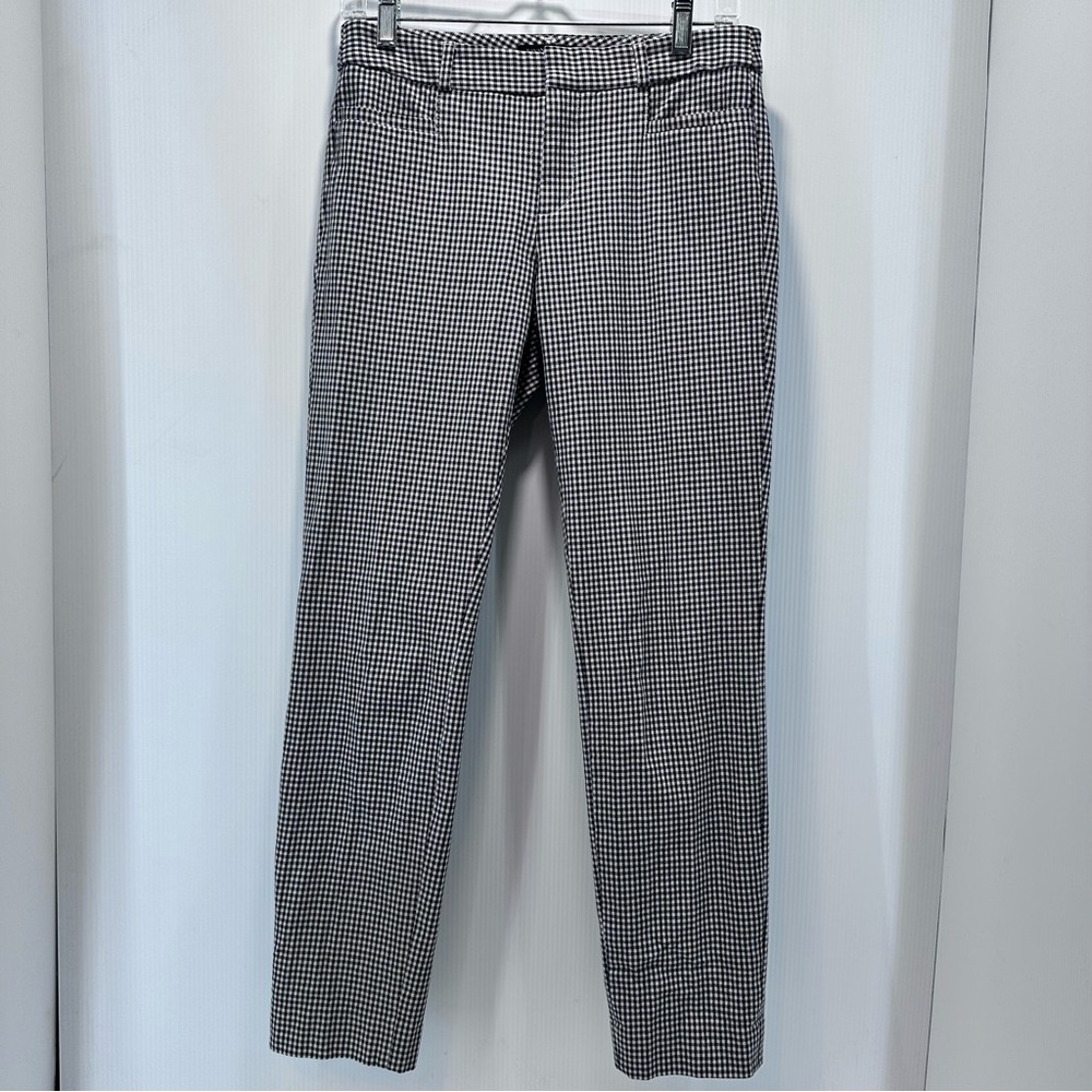 Banana Republic Sloan Dress Pants Size 2L Low Rise Check Plaid Ankle